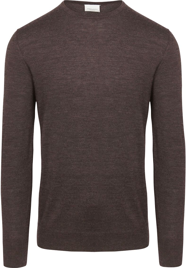 Profuomo Pullover Merinowolle Braun - Größe XXL von Profuomo