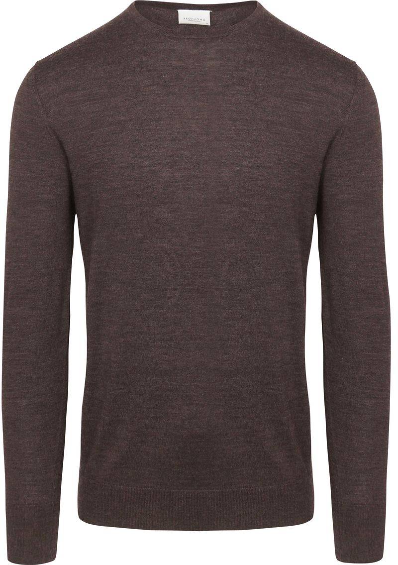 Profuomo Pullover Merinowolle Braun - Größe XXL von Profuomo