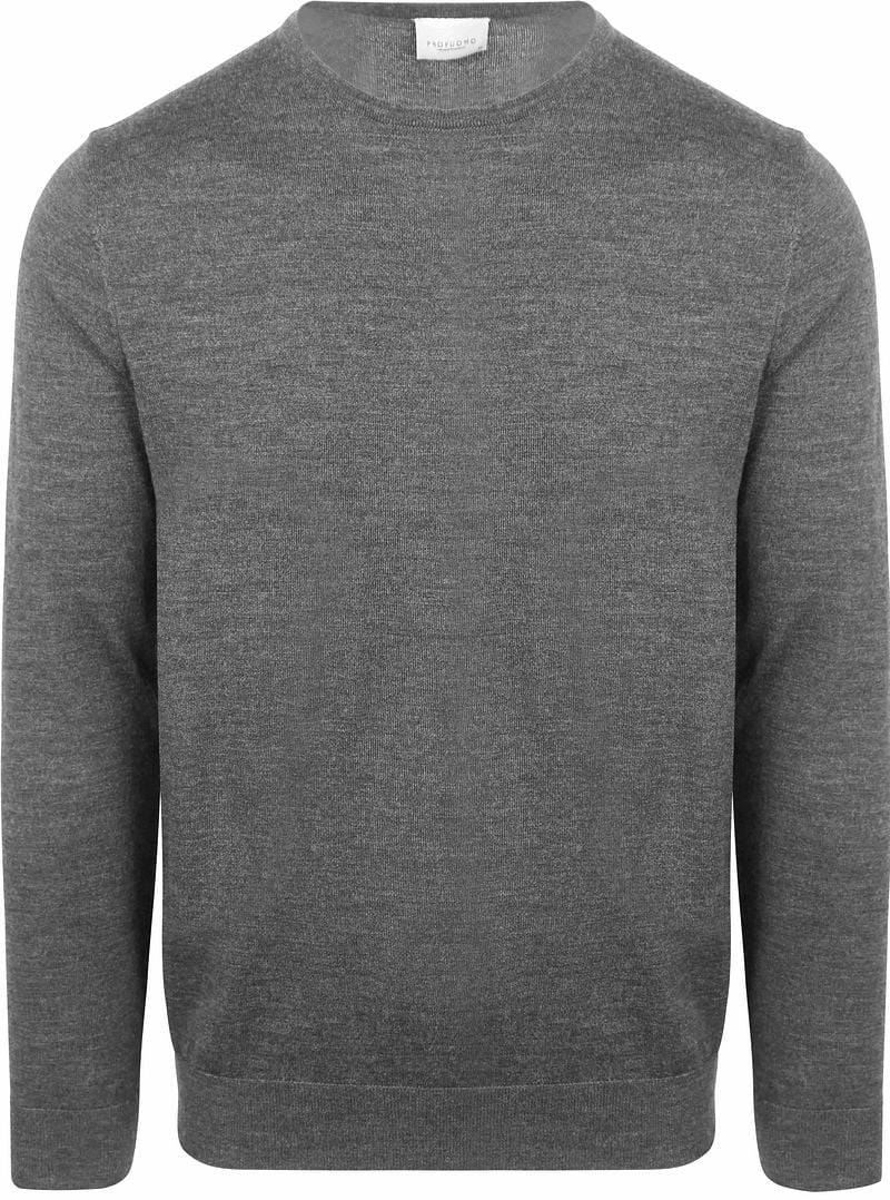 Profuomo Pullover Merinowolle Grau - Größe L von Profuomo