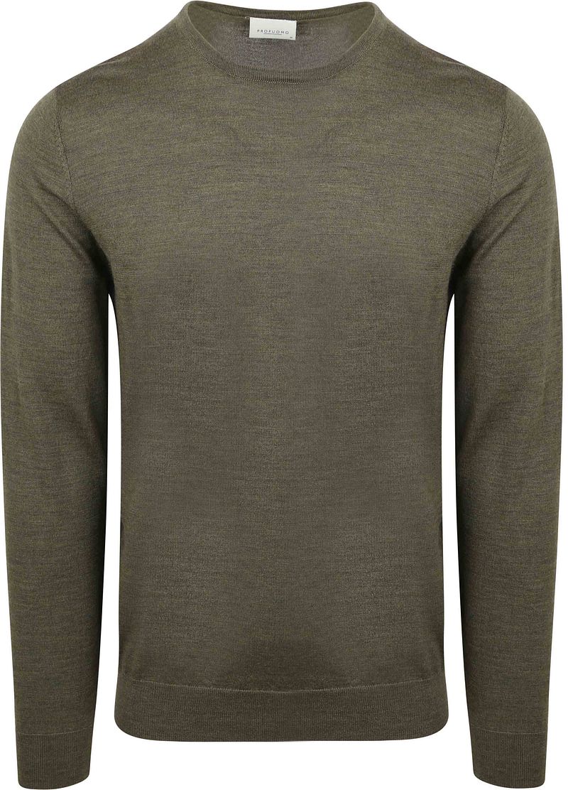 Profuomo Pullover Merinowolle Olive - Größe L von Profuomo