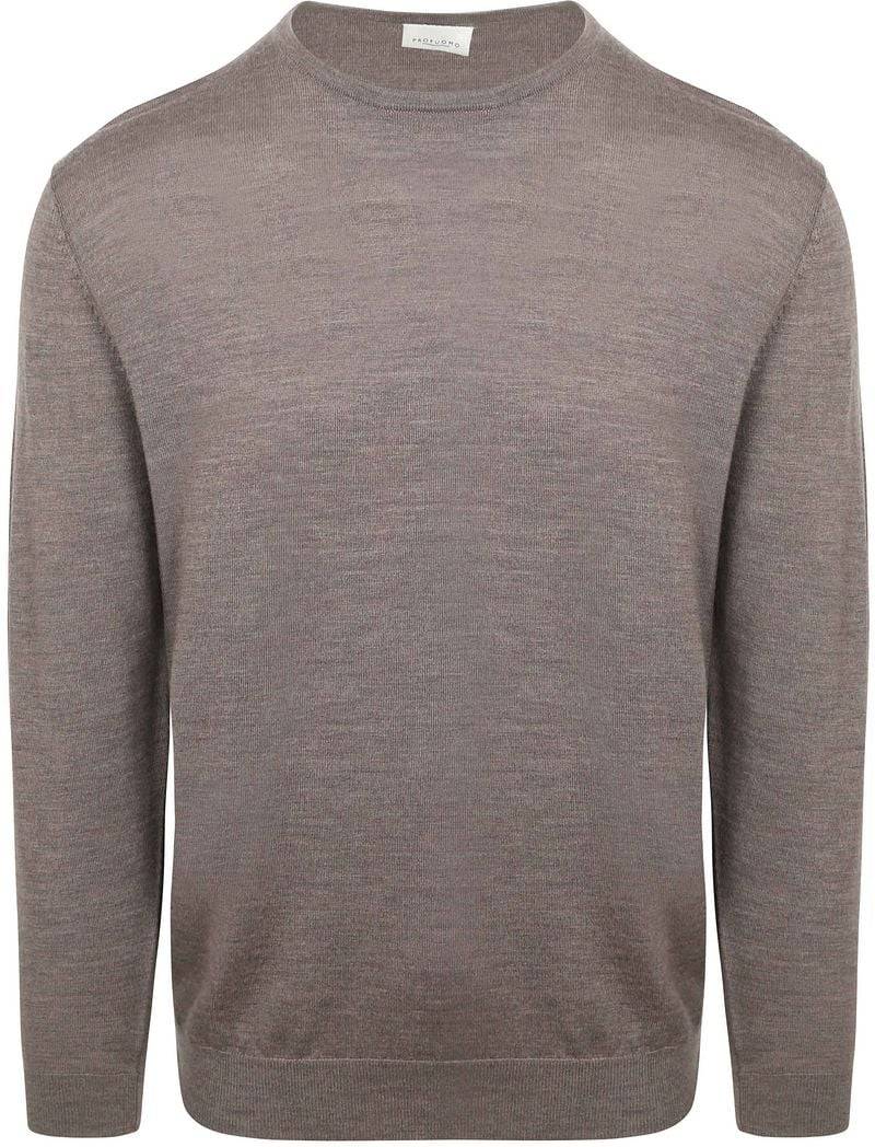 Profuomo Pullover Merinowolle Taupe - Größe M von Profuomo