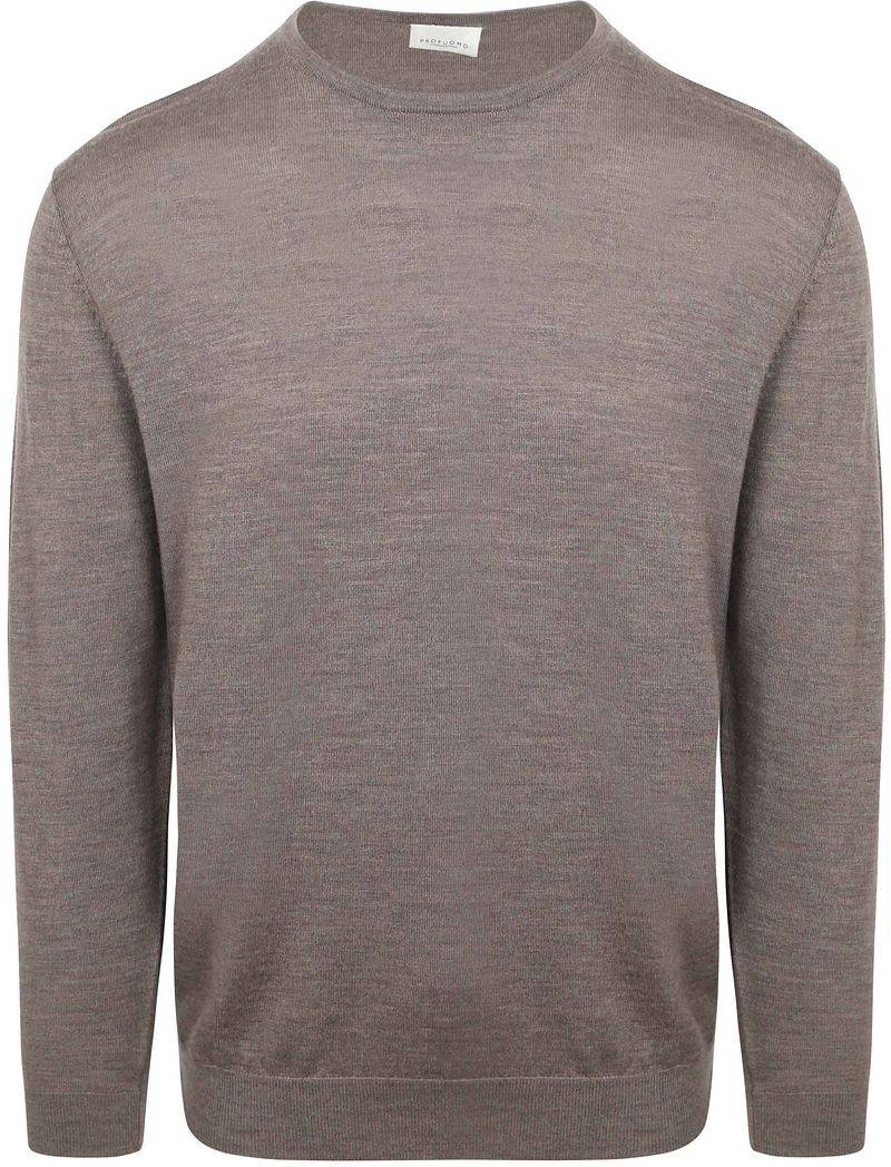 Profuomo Pullover Merinowolle Taupe - Größe XXL von Profuomo