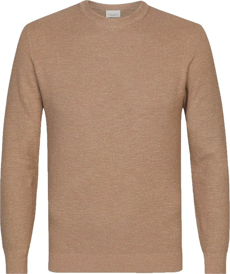 Profuomo Pullover Struktur Beige - Größe XXL von Profuomo