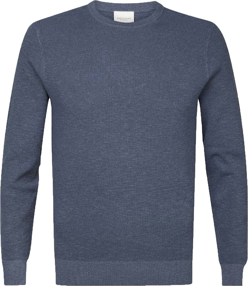 Profuomo Pullover Struktur Mid Blau - Größe XXL von Profuomo