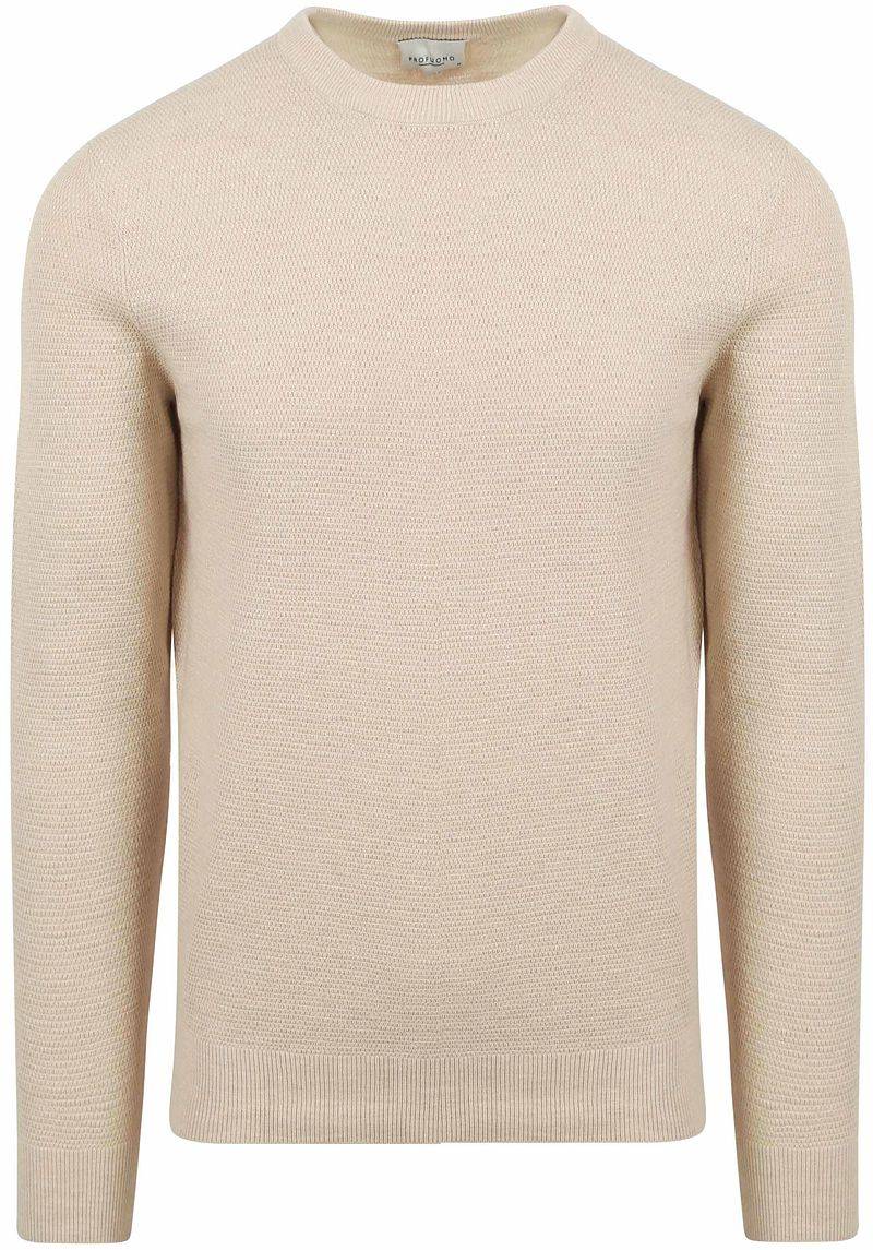 Profuomo Pullover Textured Ecru - Größe L von Profuomo