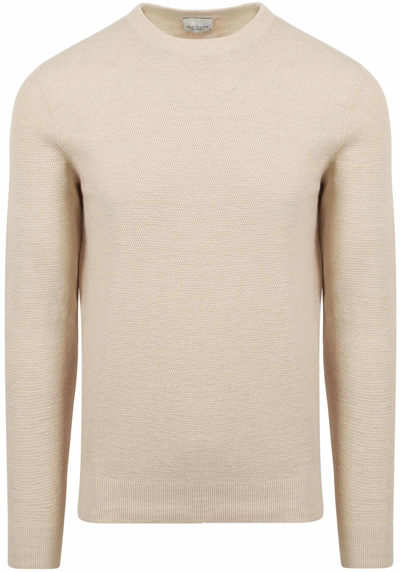 Profuomo Pullover Textured Ecru - Größe XL von Profuomo