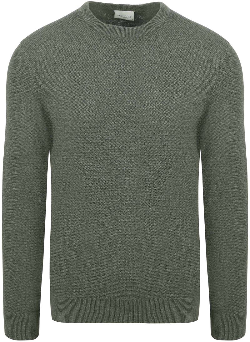 Profuomo Pullover Textured Grün - Größe XL von Profuomo