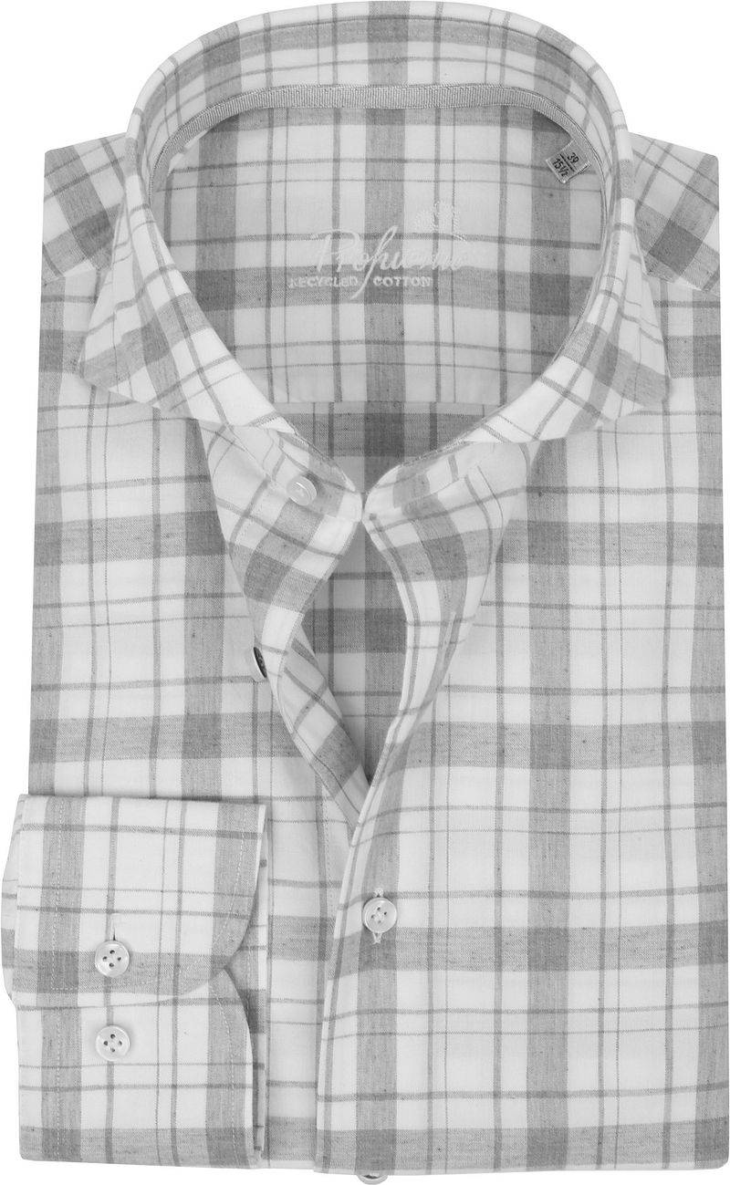 Profuomo Recycled Hemd Diamant Grau - Größe 43 von Profuomo