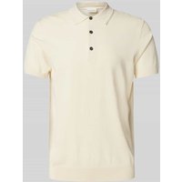 Profuomo Regular Fit Poloshirt mit elastischen Abschlüssen in Offwhite, Größe XXL von Profuomo