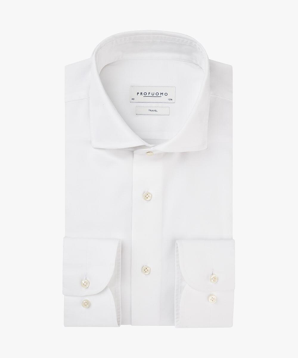 Profuomo - Reisehemd aus Twill weiß - Gr. - 41 von Profuomo