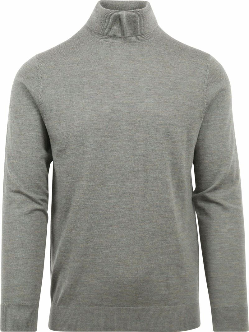 Profuomo Rollkragenpullover Merino Grün - Größe L von Profuomo