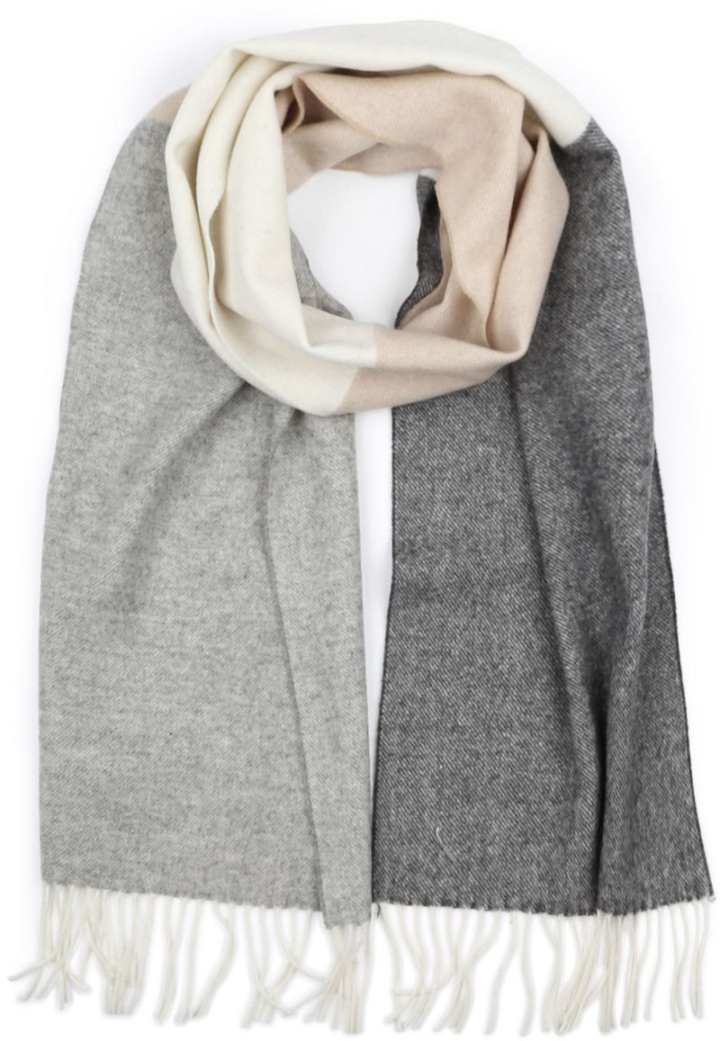 Profuomo Schal Lammwolle Grau Beige - von Profuomo