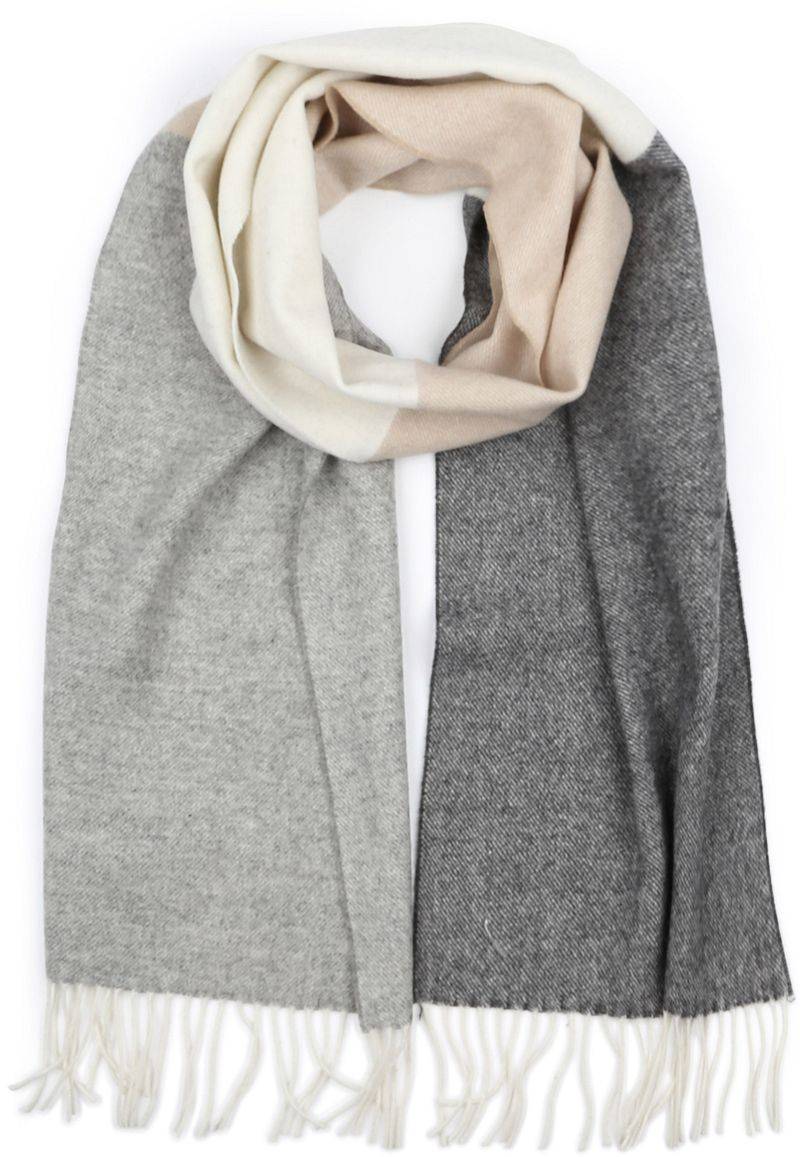 Profuomo Schal Lammwolle Grau Beige - von Profuomo