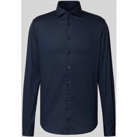 Profuomo Slim Fit Businesshemd aus Twill in Bleu, Größe 44 von Profuomo