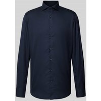 Profuomo Slim Fit Business-Hemd mit Haifischkragen in Marine, Größe 40 von Profuomo