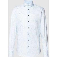 Profuomo Slim Fit Business-Hemd mit Streifenmuster in Bleu, Größe 40 von Profuomo