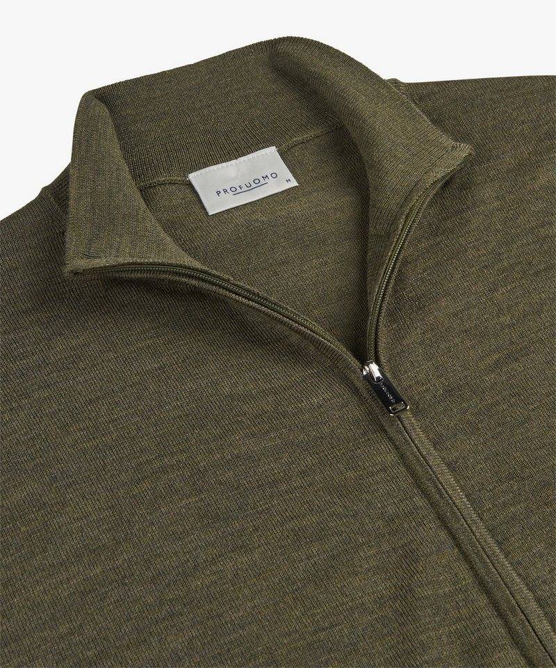 Profuomo Strickjacke CARDIGAN FULL ZIP D GREEN von Profuomo