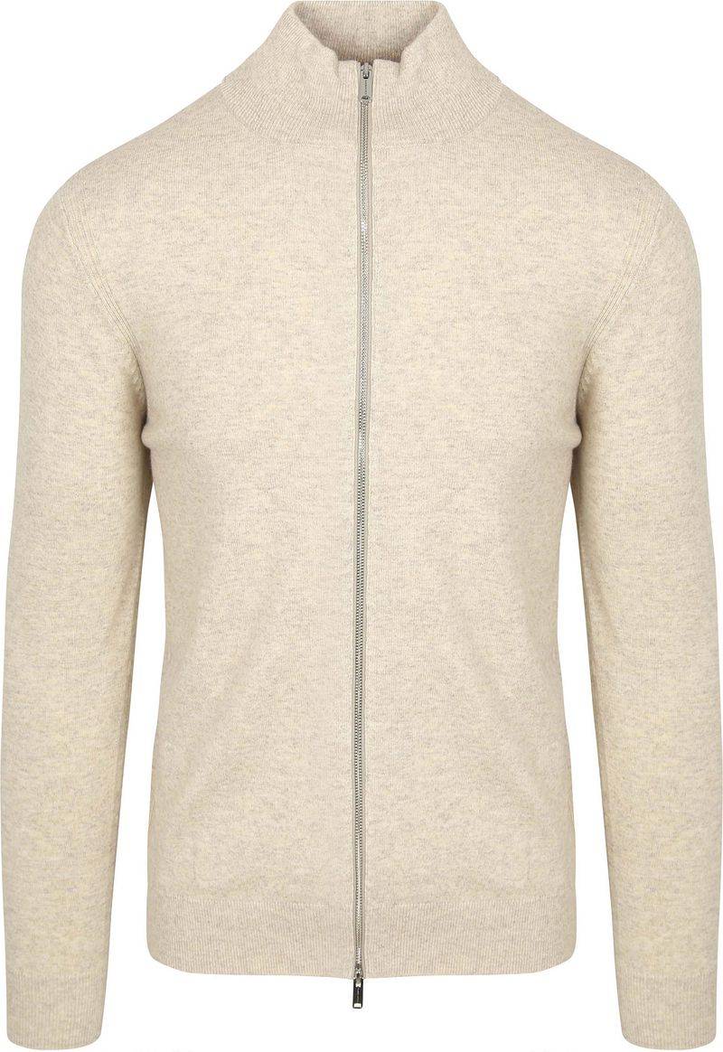 Profuomo Strickjacke Merinowolle Ecru - Größe M von Profuomo