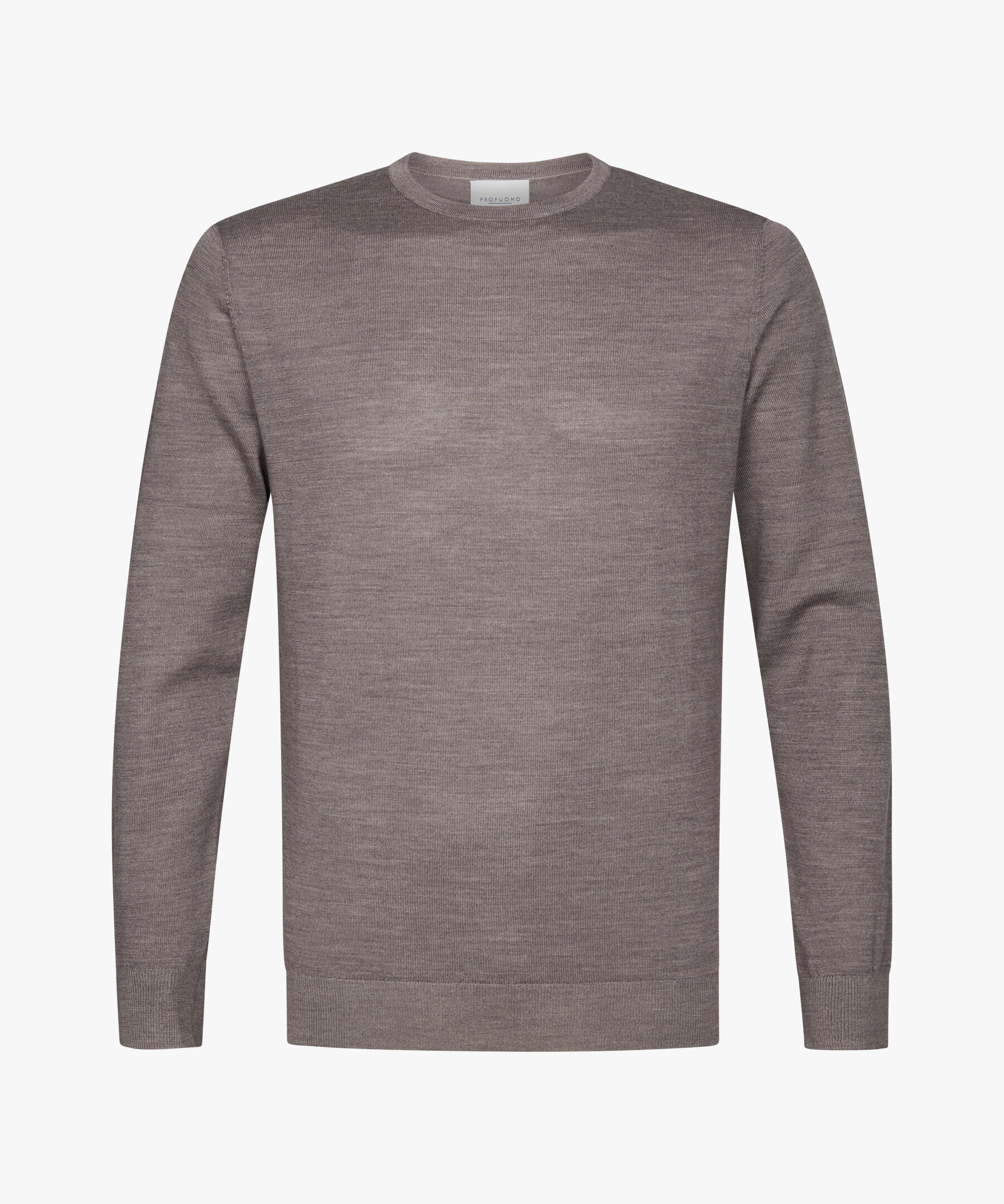 Profuomo - Taupe Merino Rundhalsausschnitt taupe - Gr. - XXL von Profuomo