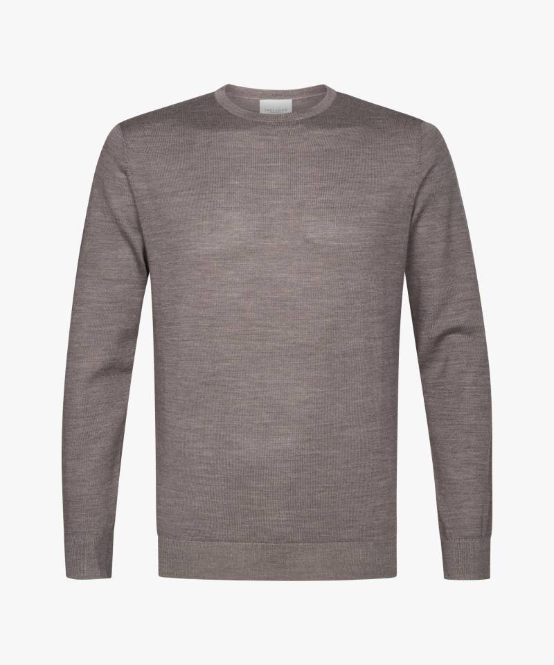 Profuomo - Taupe Merino Rundhalsausschnitt taupe - Gr. - XXL von Profuomo