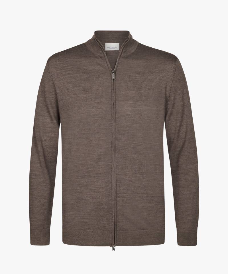 Profuomo - Taupefarbene Merino Full Zip taupe - Gr. - XXL von Profuomo