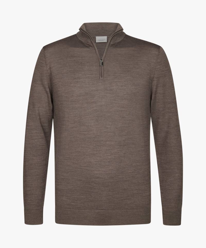 Profuomo - Taupefarbene Merino Half-zip taupe - Gr. - L von Profuomo