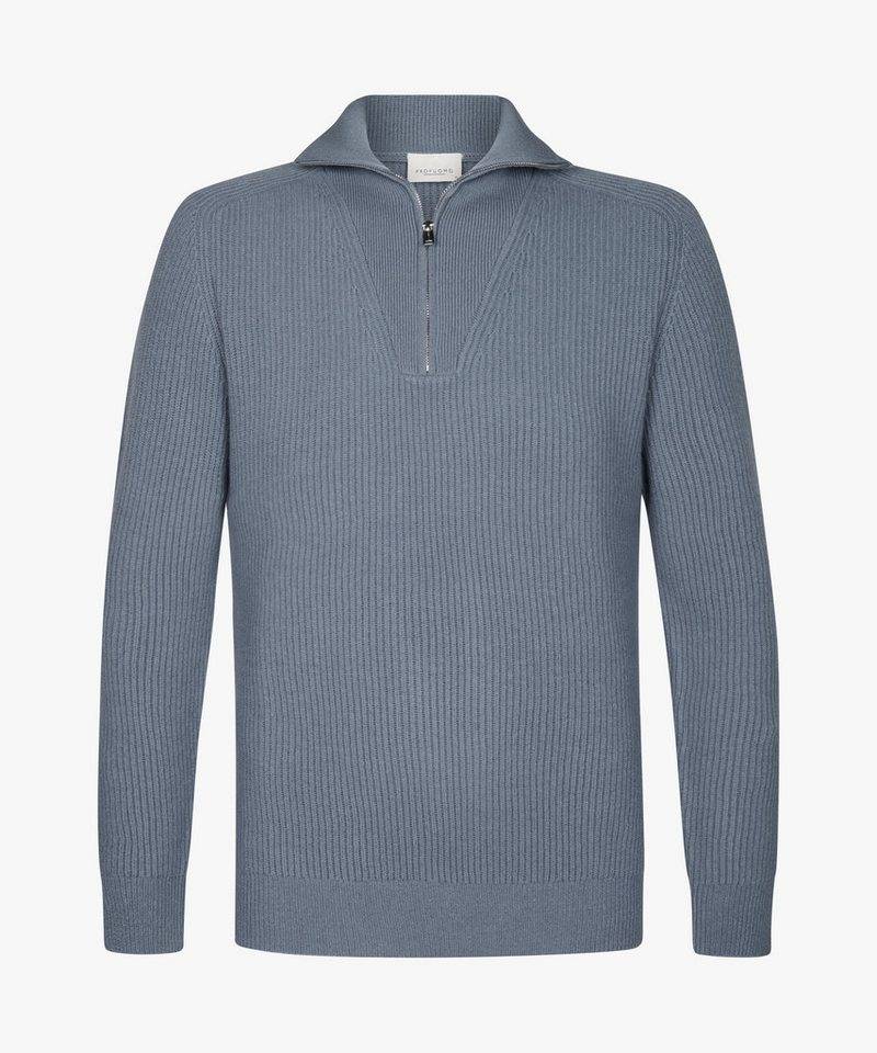 Profuomo Troyer PULLOVER HALF ZIP BLUE von Profuomo