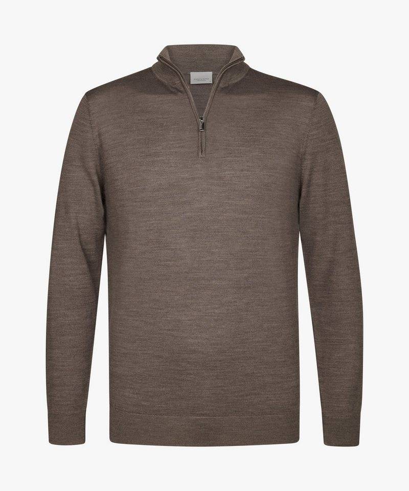 Profuomo Troyer PULLOVER HALF ZIP TAUPE von Profuomo