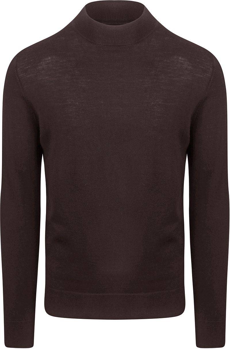Profuomo Turtleneck Merino Pullover Dunkelbraun - Größe XL von Profuomo