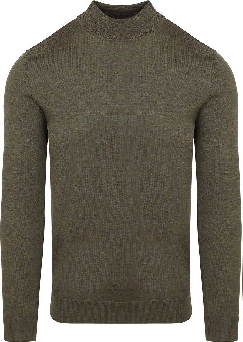 Profuomo Turtleneck Merino Pullover Olivgrün - Größe L von Profuomo