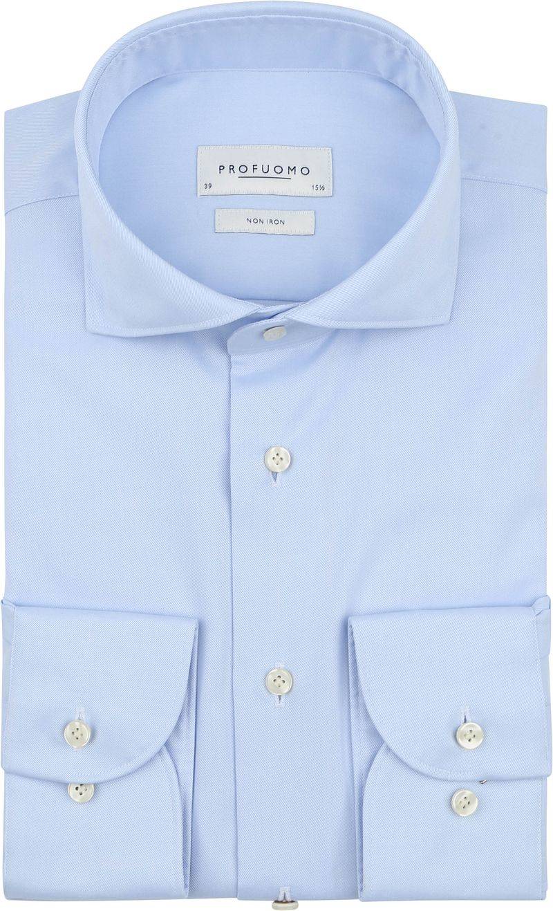 Profuomo Twill Hemd Extra Long Sleeves Hellblau   - Größe 40 von Profuomo