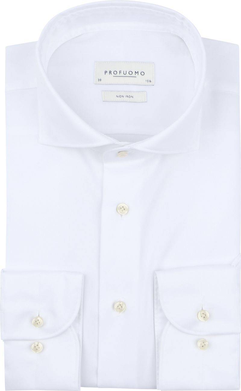 Profuomo Twill Hemd Extra Long Sleeves Weiß   - Größe 45 von Profuomo