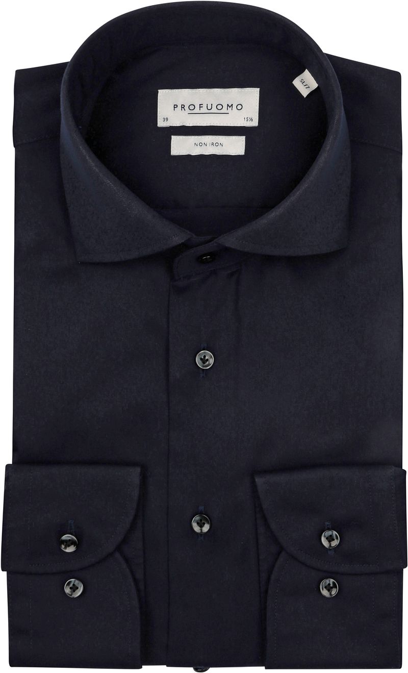 Profuomo Twill Hemd Navy Extra Lange Ärmel - Größe 41 von Profuomo