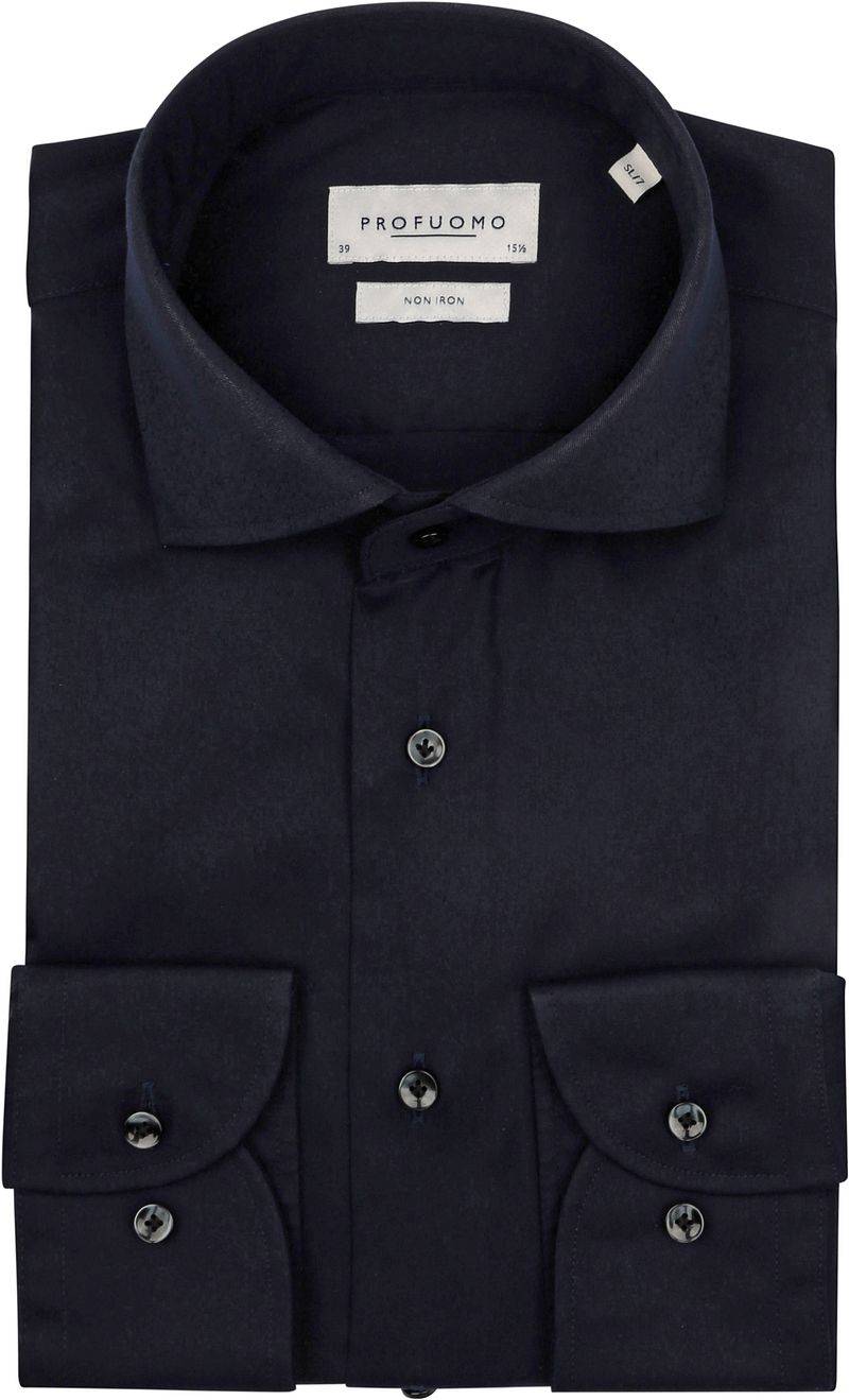 Profuomo Twill Hemd Navy Extra Lange Ärmel - Größe 41 von Profuomo
