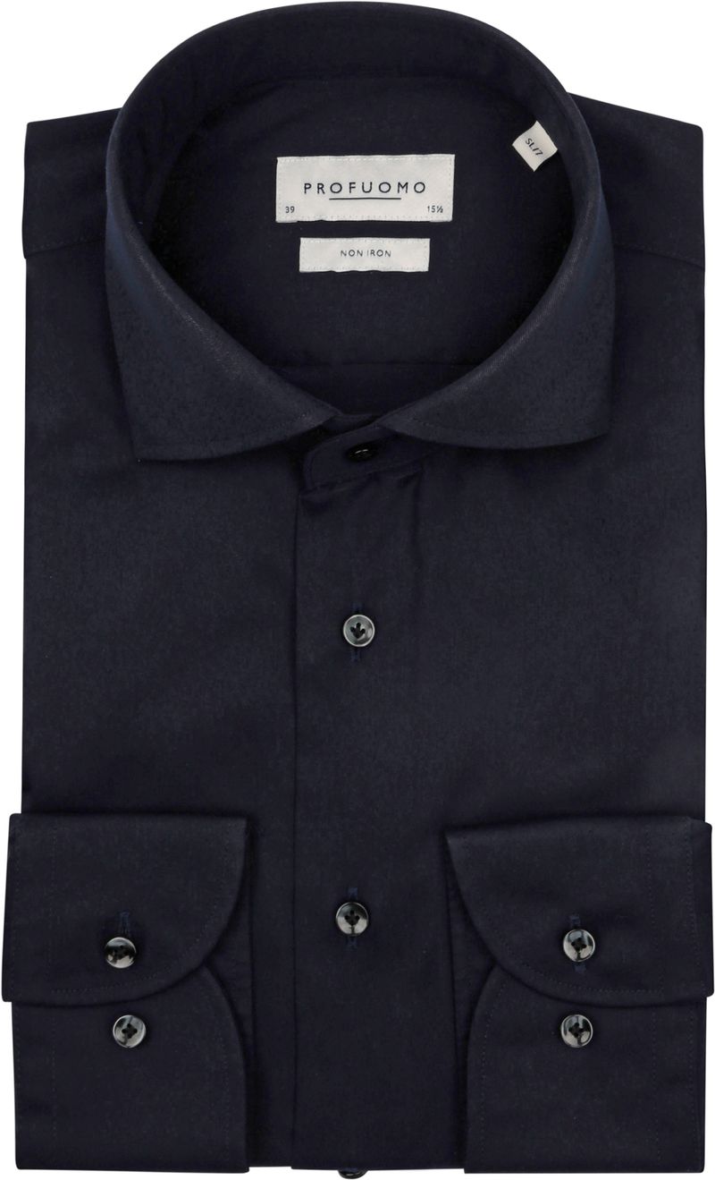 Profuomo Twill Hemd Navy Extra Lange Ärmel - Größe 42 von Profuomo