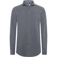 Profuomo Unifarbenes Hemd aus Baumwollcord mit Haifischkragen in M von Profuomo