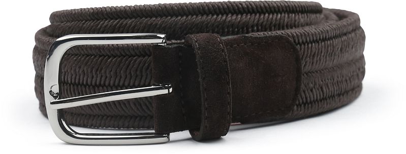 Profuomo Waxed Geflochtener Gürtel Braun - Größe 105 von Profuomo