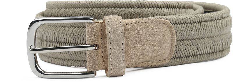 Profuomo Waxed Geflochtener Gürtel Khaki - Größe 95 von Profuomo