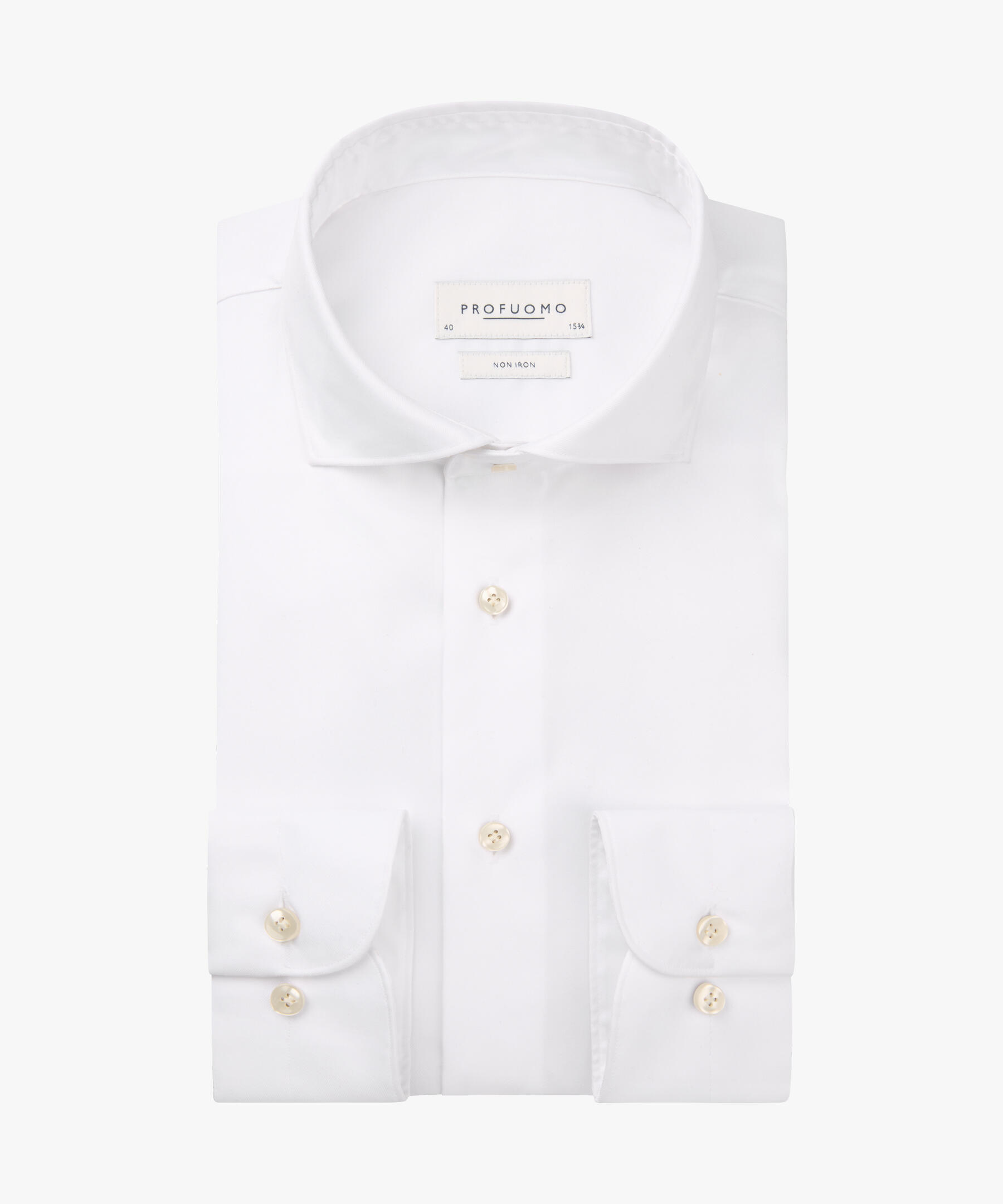 Profuomo - Weißes Two-Ply Twill Hemd weiß - Gr. - 39 von Profuomo