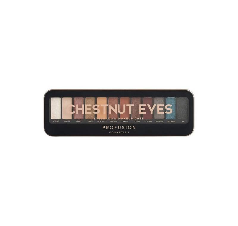 Profusion Cosmetics Lidschatten Chestnut Eyes Lidschattenpalette 12 Farbtöne 25 g von Profusion Cosmetics