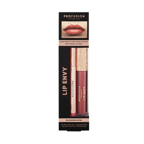 Profusion Lip Envy Blushing Rose Gloss and Liner Set, Bold Color Payoff, Non-Sticky Shine, Smooth Coverage and Vegan Formula Profusion Lip Envy Blushing Rose Gloss and Liner Set, Bold Color Payoff, Non-Sticky Shine, Smooth Coverage and Vegan Formula von Profusion Cosmetics