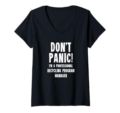 Damen Manager des Recycling-Programms T-Shirt mit V-Ausschnitt Damen Manager des Recycling-Programms T-Shirt mit V-Ausschnitt von Program Management Department T-Shirts & Gifts
