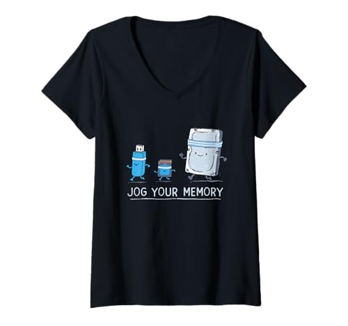 Damen Software Engineer IT Support Jog Your Memory Gym Übung T-Shirt mit V-Ausschnitt Damen Software Engineer IT Support Jog Your Memory Gym Übung T-Shirt mit V-Ausschnitt von Programmer Designs