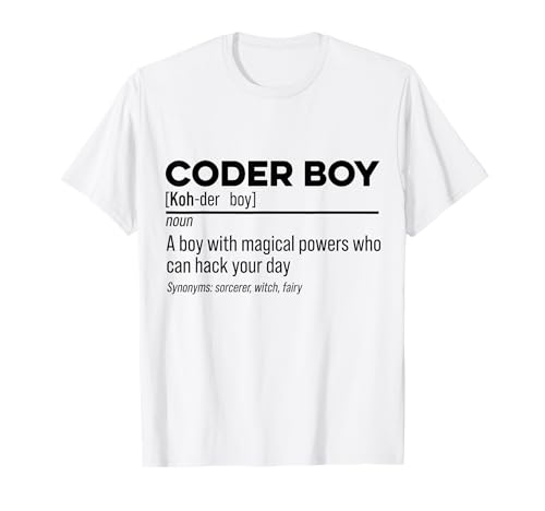 Coder Boy Definition Noun Software Entwickler Programmer T-Shirt Coder Boy Definition Noun Software Entwickler Programmer T-Shirt von Programmer Gift Idea Developer Computer Scientist