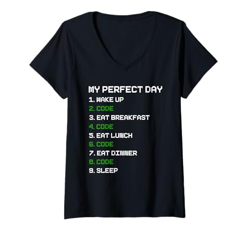 Damen Programmierung - Codierung - Programmierer Softwareentwickler T-Shirt mit V-Ausschnitt von -Programmer Software Developer-J