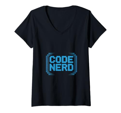 Damen Code Nerd Programmierer Entwickler Informatik Humor T-Shirt mit V-Ausschnitt von Programmieren Entwickler Nerd Informatik Code