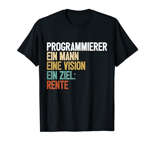 Herren Rente Programmierer T-Shirt von Programmieren Geschenk-Idee Software-Entwickler