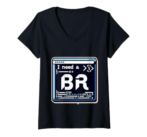 Damen I Need A Br Exhausted Programmer Debugging Coding ||- T-Shirt mit V-Ausschnitt Damen I Need A Br Exhausted Programmer Debugging Coding ||- T-Shirt mit V-Ausschnitt von Programmierer -Codierer -Witze
