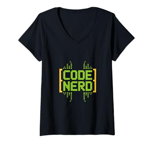 Damen Code Nerd Programmierer Entwickler Geek Humor IT T-Shirt mit V-Ausschnitt von Programmierer Entwickler Nerd Geek IT Humor