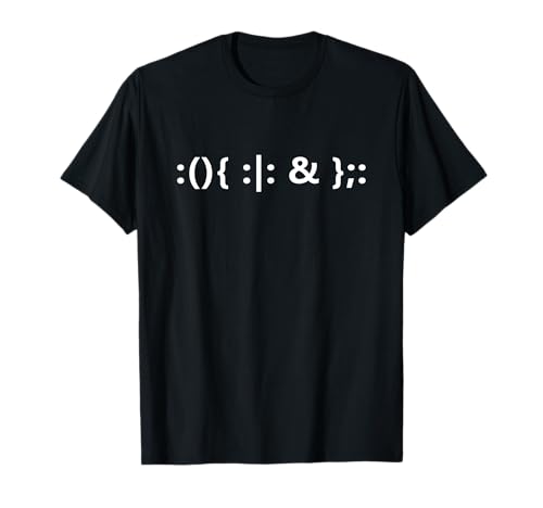 Programmierer und Linux Admin Geschenke Linux Fork Bomb Befehl T-Shirt für Linux-Enthusiasten, Programmierer, Nerds, Herren, Schwarz, S von Programmierer und Linux Admin Geschenke